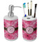 Gerbera Daisy Ceramic Bathroom Accessories Set (Personalized)