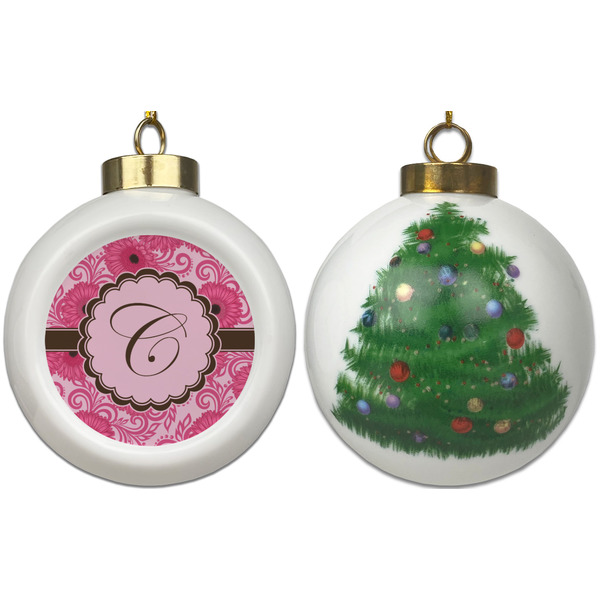 Gerbera Daisy Ceramic Christmas Ornament - X-Mas Tree (APPROVAL)