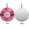 Gerbera Daisy Ceramic Flat Ornament - Circle Front & Back (APPROVAL)