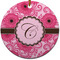 Gerbera Daisy Ceramic Flat Ornament - Circle (Front)
