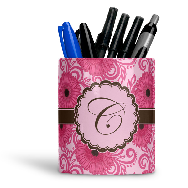 Custom Gerbera Daisy Ceramic Pen Holder
