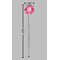 Gerbera Daisy Clear Plastic 7" Stir Stick - Round - Dimensions