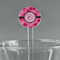 Gerbera Daisy 5.5" Round Plastic Stir Sticks - Clear (Personalized)