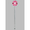 Gerbera Daisy Clear Plastic 7" Stir Stick - Round - Single Stick