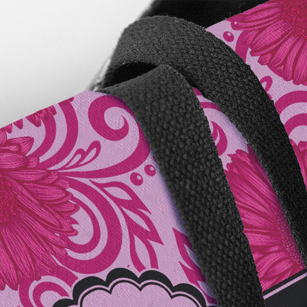 Gerbera Daisy Closeup of Tote w/Black Handles