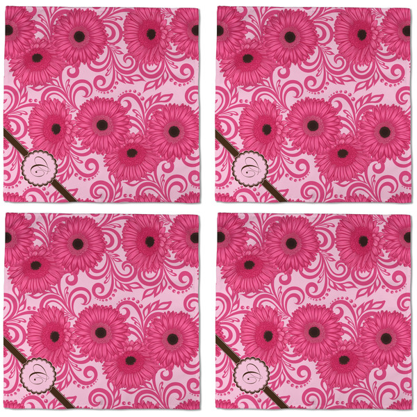 Gerbera Daisy Cloth Napkins - Personalized Dinner (APPROVAL) Set of 4