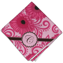Gerbera Daisy Cloth Dinner Napkin - Single w/ Initial