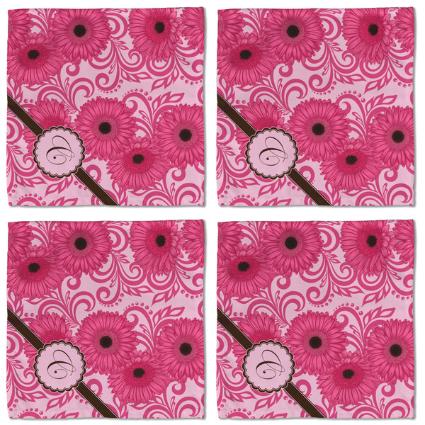 Gerbera Daisy Cloth Napkins - Personalized Lunch (APPROVAL) Set of 4