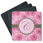 Gerbera Daisy Square Rubber Backed Coasters - Set of 4 (Personalized)