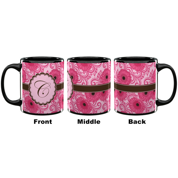 Gerbera Daisy Coffee Mug - 11 oz - Black APPROVAL