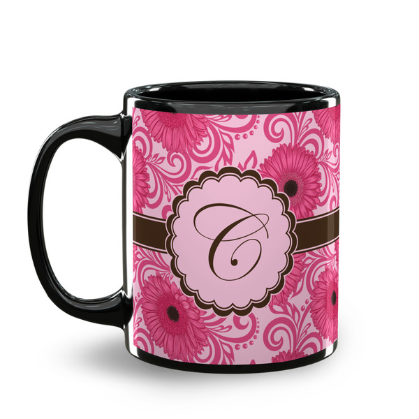 Gerbera Daisy Coffee Mug - 11 oz - Black