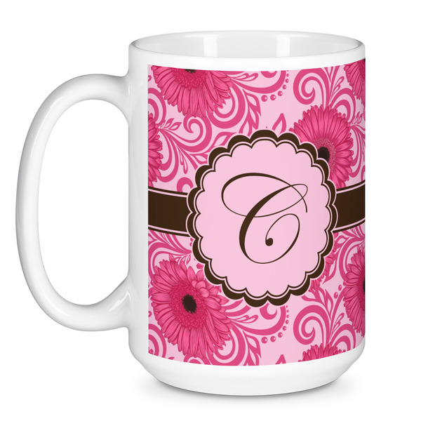 Gerbera Daisy Coffee Mug - 15 oz - White