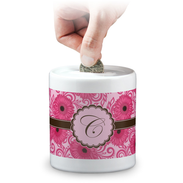 Custom Gerbera Daisy Coin Bank (Personalized)