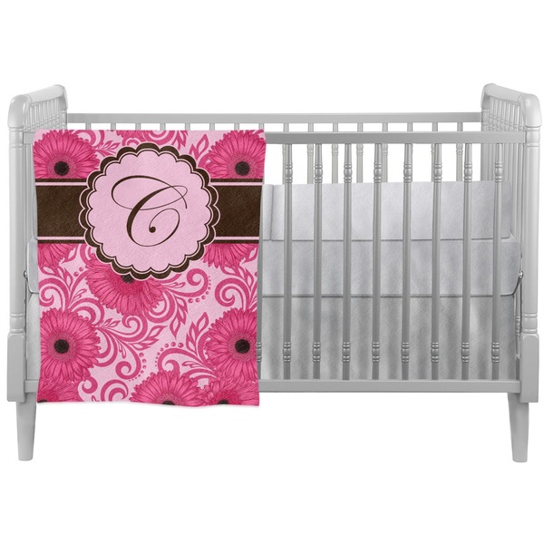 Custom Gerbera Daisy Crib Comforter / Quilt (Personalized)