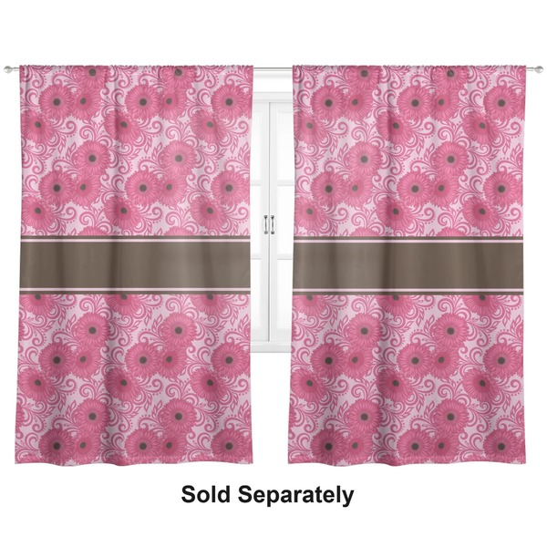 Custom Gerbera Daisy Curtain Panel - Custom Size