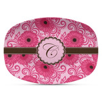 Gerbera Daisy Plastic Platter - Microwave & Oven Safe Composite Polymer (Personalized)