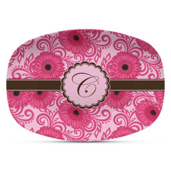 Gerbera Daisy Plastic Platter - Microwave & Oven Safe Composite Polymer (Personalized)