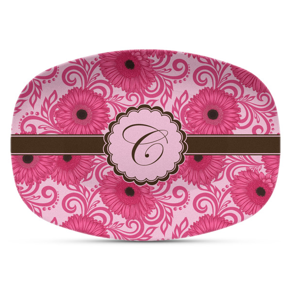 Custom Gerbera Daisy Plastic Platter - Microwave & Oven Safe Composite Polymer (Personalized)