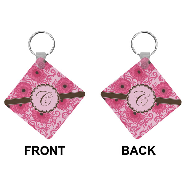 Gerbera Daisy Diamond Keychain (Front + Back)