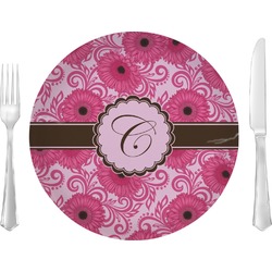 Gerbera Daisy 10" Glass Lunch / Dinner Plates - Single or Set (Personalized)