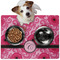 Gerbera Daisy Dog Food Mat - Medium w/ Initial