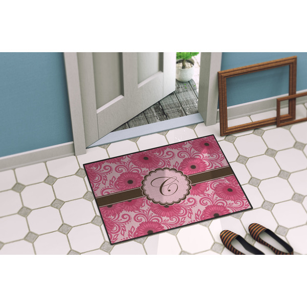 Gerbera Daisy Door Mat Lifestyle