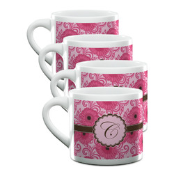 Gerbera Daisy Double Shot Espresso Cups - Set of 4 (Personalized)