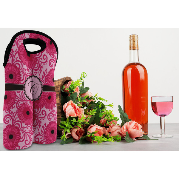 Gerbera Daisy Double Wine Tote - LIFESTYLE (new)