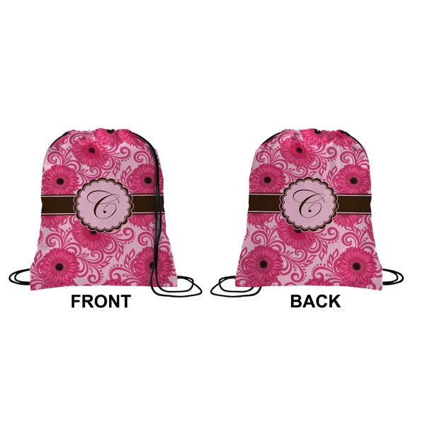 Gerbera Daisy Drawstring Backpack Front & Back Small