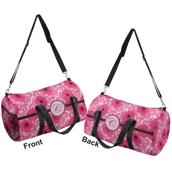 Gerbera Daisy Duffle bag large front and back sides