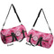 Gerbera Daisy Duffle bag small front and back sides