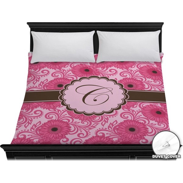 Custom Gerbera Daisy Duvet Cover - King (Personalized)