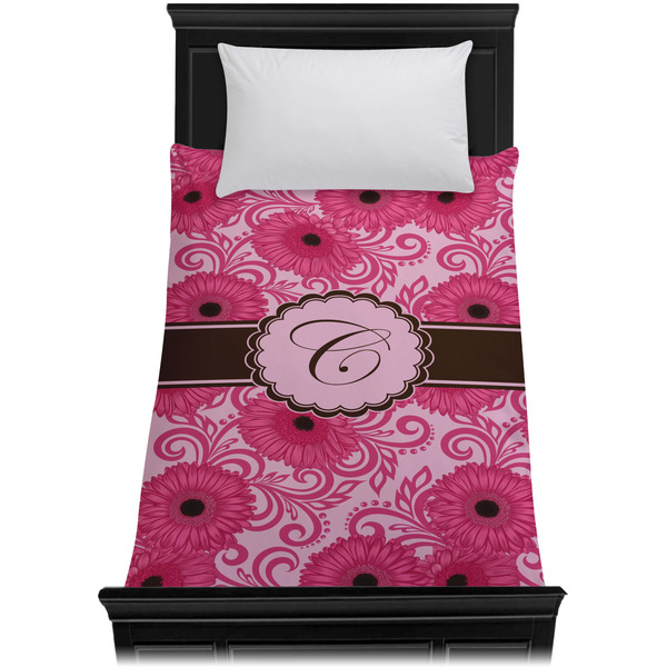 Gerbera Daisy Duvet Cover - Twin - On Bed - No Prop