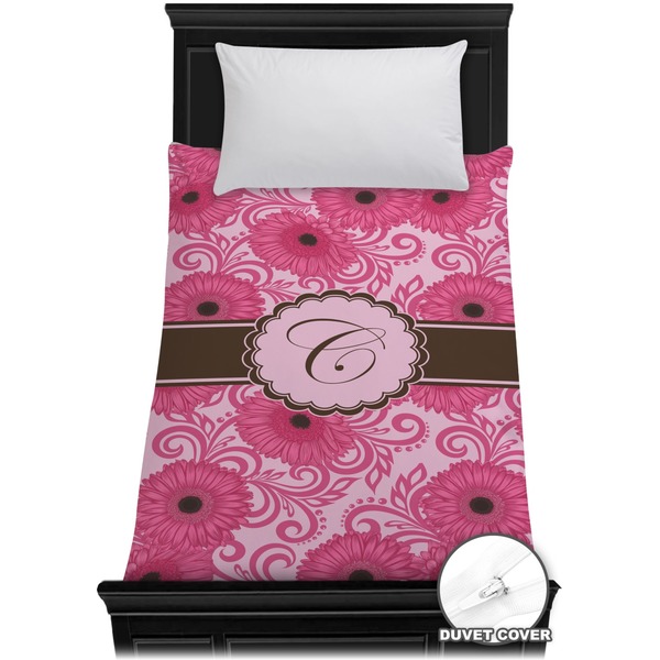 Custom Gerbera Daisy Duvet Cover - Twin (Personalized)