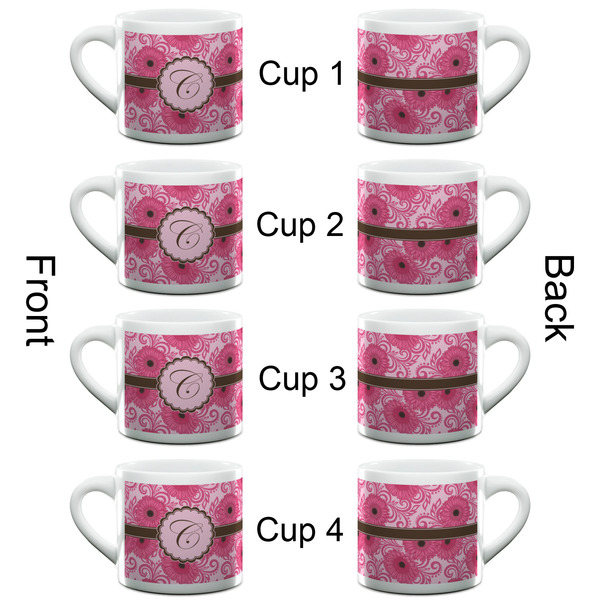 Gerbera Daisy Espresso Cup - 6oz (Double Shot Set of 4) APPROVAL