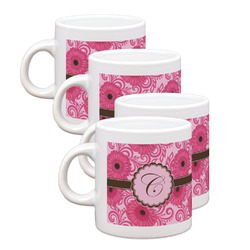 Gerbera Daisy Single Shot Espresso Cups - Set of 4 (Personalized)