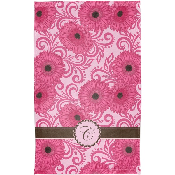 Gerbera Daisy Finger Tip Towel - Full View