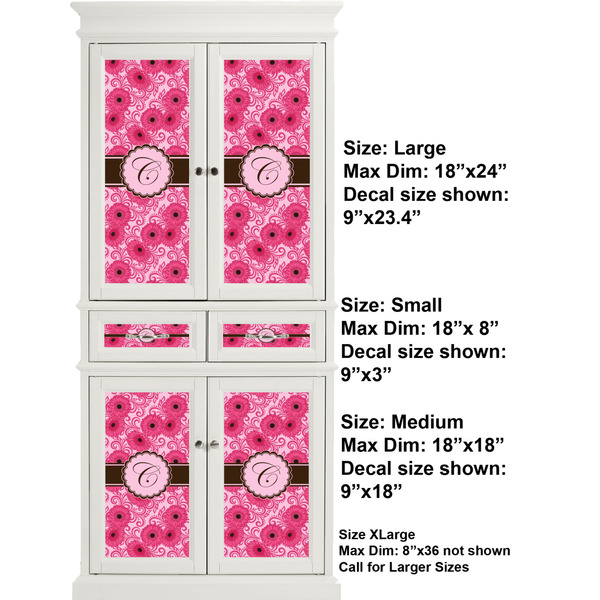 Gerbera Daisy Full Cabinet (Show Sizes)