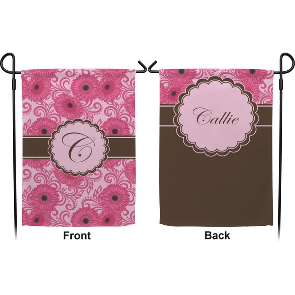 Gerbera Daisy Garden Flag - Double Sided Front and Back