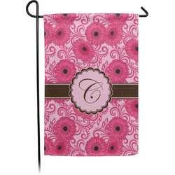 Gerbera Daisy Small Garden Flag - Single Sided w/ Initial