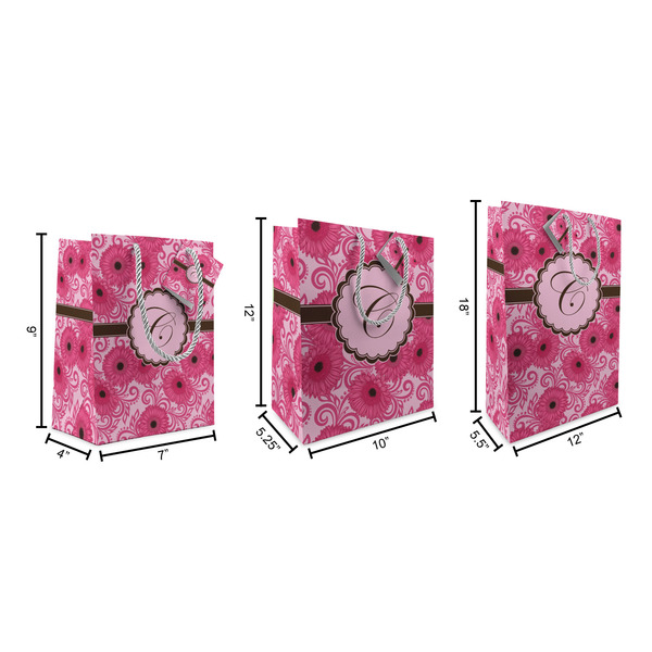 Gerbera Daisy Gift Bags - All Sizes - Dimensions