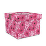 Gerbera Daisy Gift Box with Lid - Canvas Wrapped - Medium (Personalized)