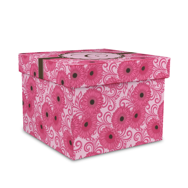 Custom Gerbera Daisy Gift Box with Lid - Canvas Wrapped - Medium (Personalized)