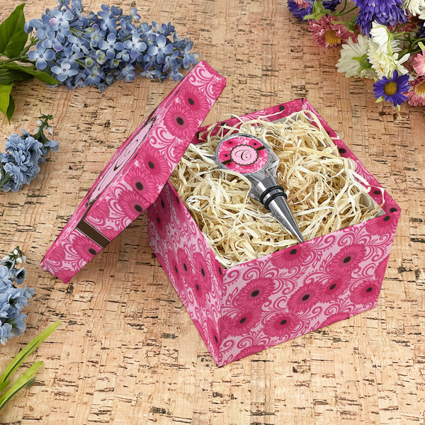 Gerbera Daisy Gift Boxes with Lid - Canvas Wrapped - Medium - In Context