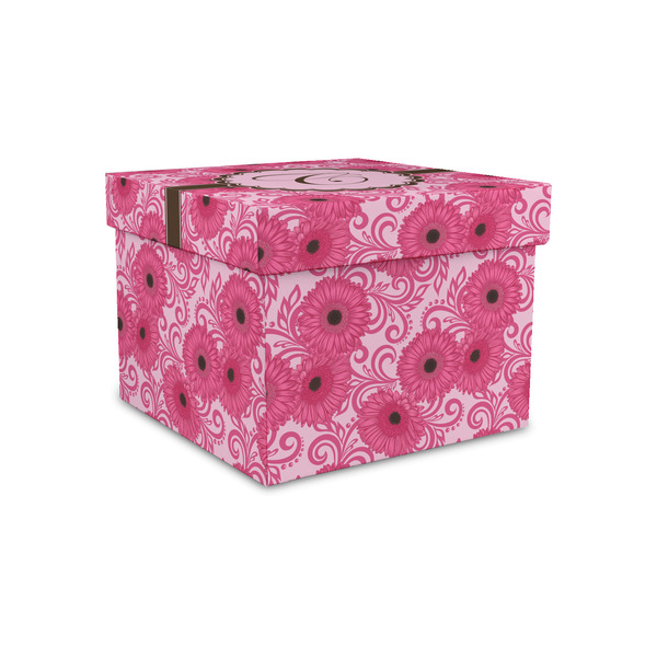 Gerbera Daisy Gift Boxes with Lid - Canvas Wrapped - Small - Front/Main