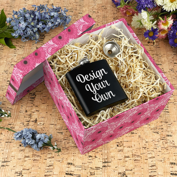 Gerbera Daisy Gift Boxes with Lid - Canvas Wrapped - X-Large - In Context