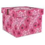 Gerbera Daisy Gift Box with Lid - Canvas Wrapped - XX-Large (Personalized)