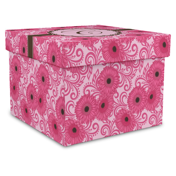 Custom Gerbera Daisy Gift Box with Lid - Canvas Wrapped - XX-Large (Personalized)
