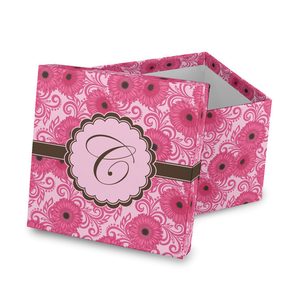 Custom Gerbera Daisy Gift Box with Lid - Canvas Wrapped (Personalized)