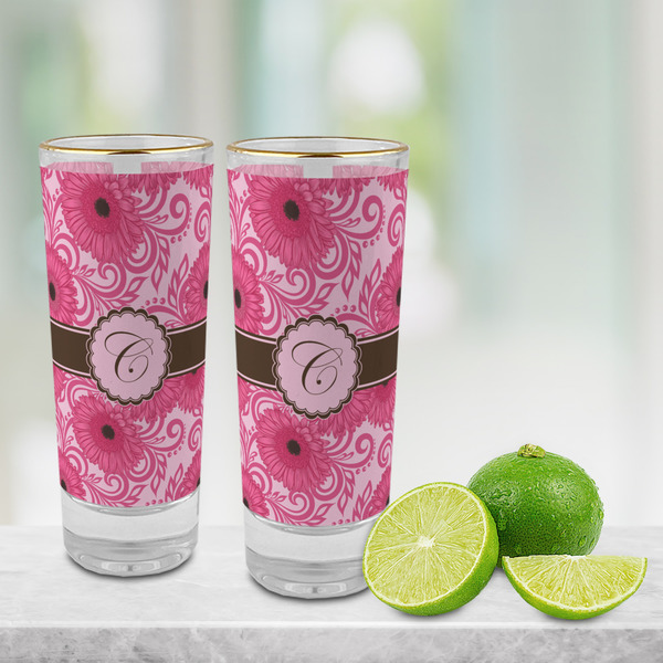Gerbera Daisy Glass Shot Glass - 2 oz - LIFESTYLE